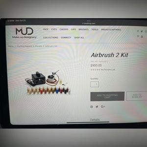 MUD Pro brush kit 2 with box of makeup included USED
